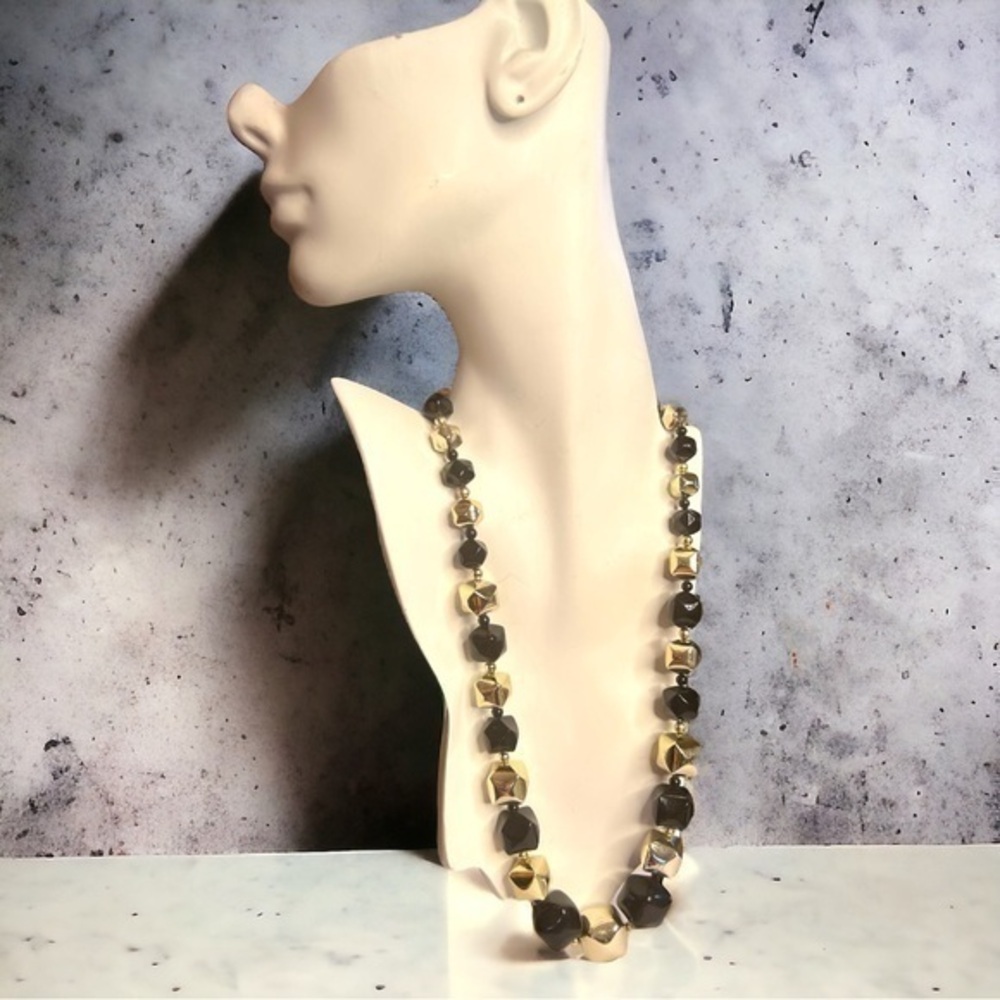 Vintage C Clasp Large Beaded Necklace